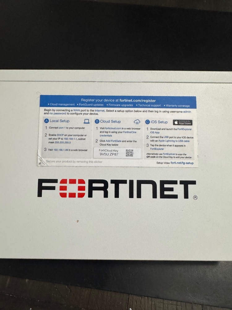 Fortinet FortiGate FG-40F Network Security Firewall