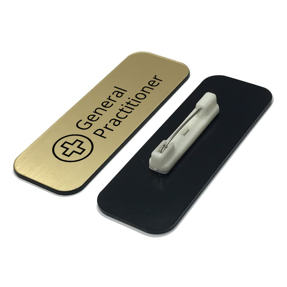 General Practitioner 1 x 3" Rounded Corner Name Badge