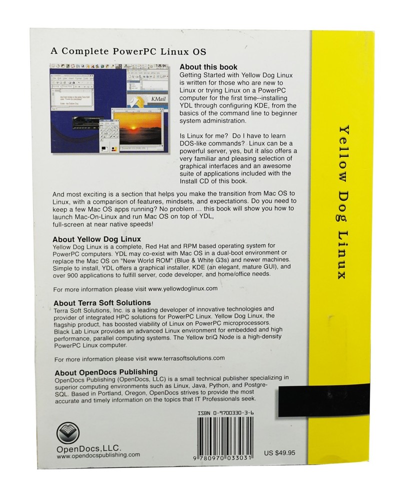 Getting Started with Yellow Dog Linux - First Edition Paperback Book