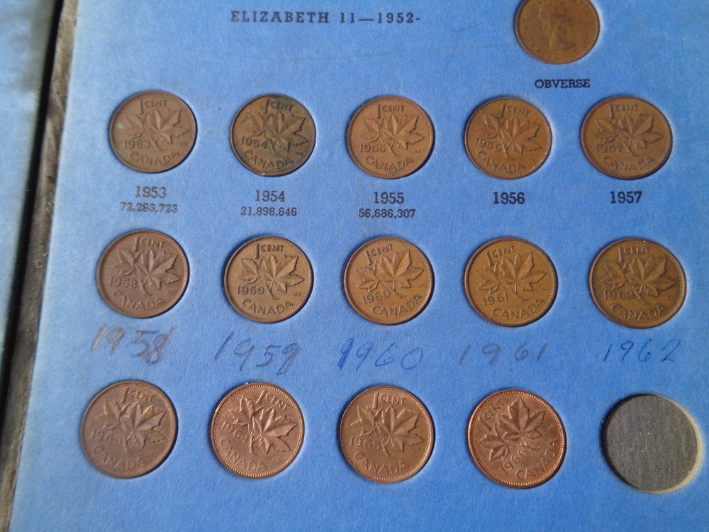 Canadian Small Cent Collection in Whitman Folder