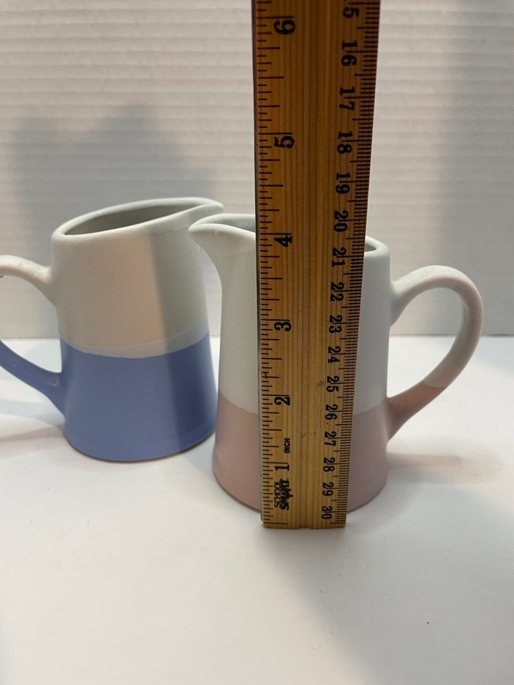 Small Pitchers Ceramic Blue & White and Pink & White