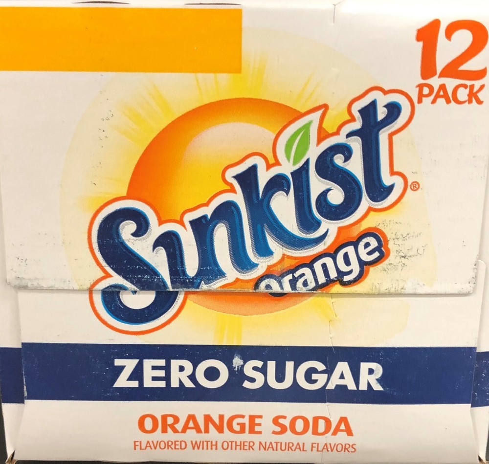 Sunkist Zero Sugar Orange Soda 12 pack