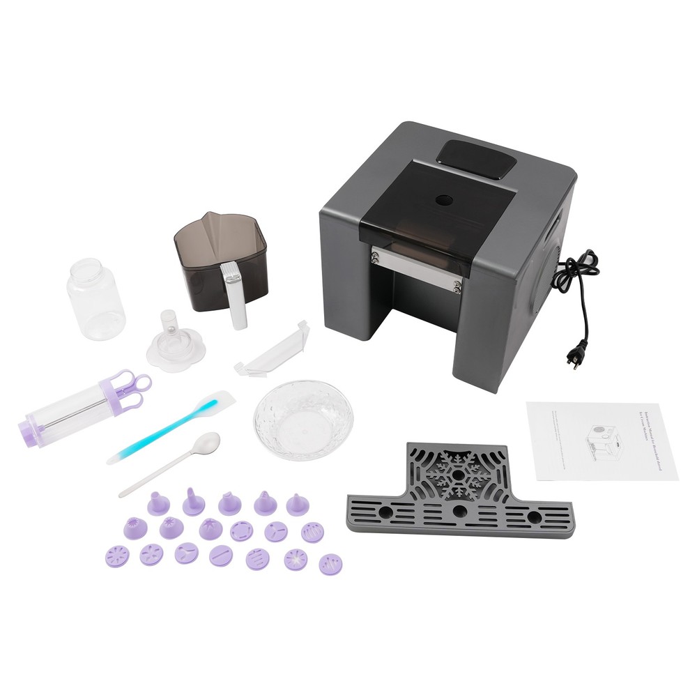 Snowflake Ice Making Machine Shaved Ice Machine Automatic Shaved Ice Maker Grey