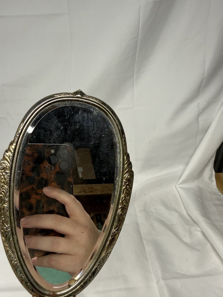 Vtg Vanity HANDHELD MIRROR