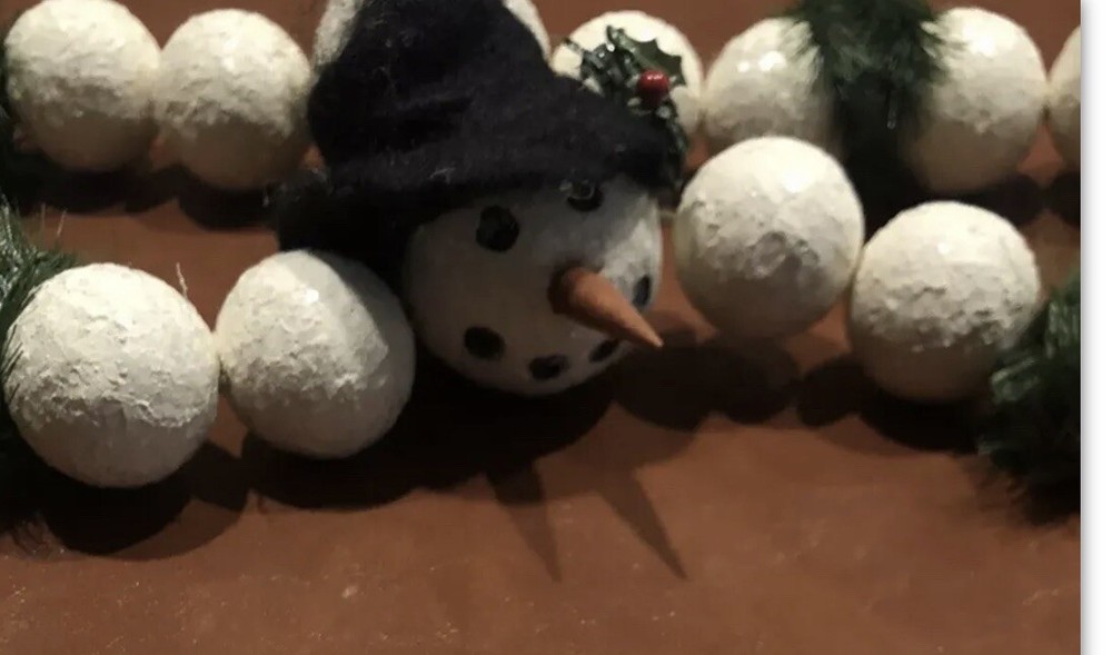 Primitive Snowman Christmas Winter Garland