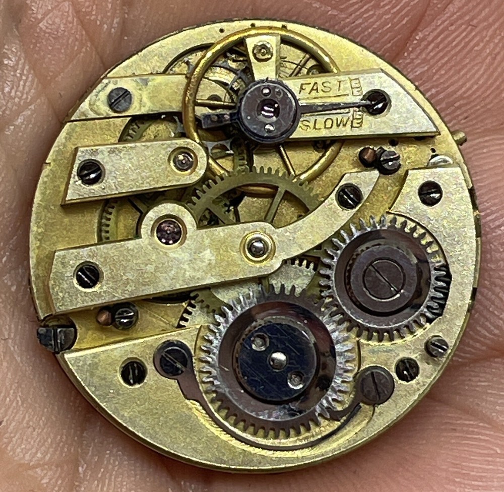 SWISS POCKET WATCH MOVEMENT Beautiful Dial Runs