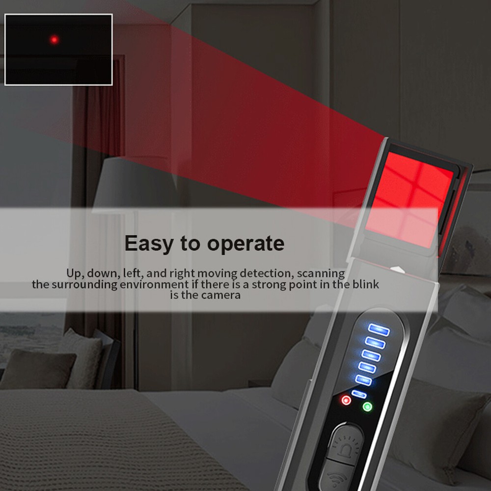 Hidden Camera Detector & RF Bug Sweeper for Travel Security and Home Privacy