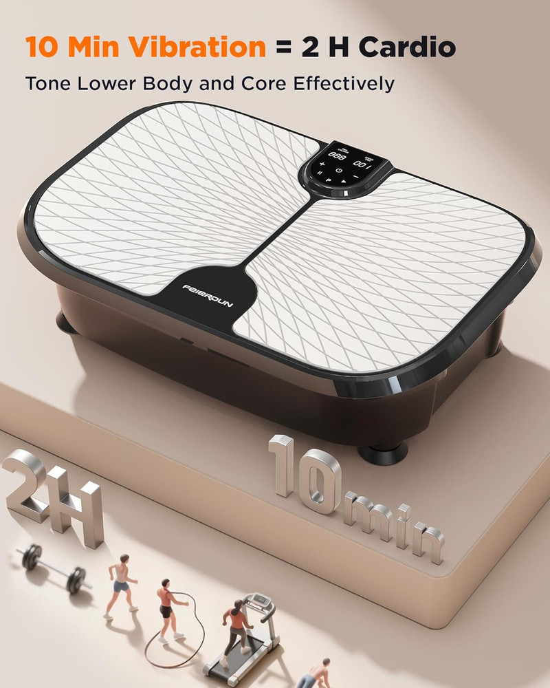 Vibration Plate Exercise Machine, 400 LBS Capacity Vibration Plate for Lymphatic