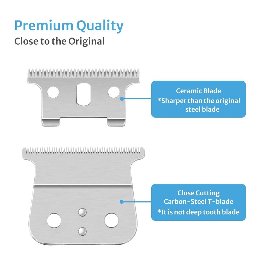 Adjustable 2 Pack Replacement T-Blades for Andis G-Series & Headliner Models