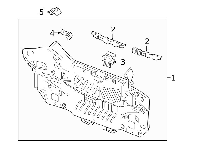 Genuine GM Rear End Panel 84132396