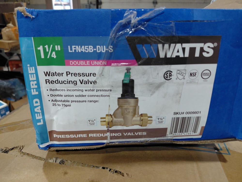 Watts 0009801 Watts 0009801 1 1/4" Copper Silicon Water Pressure Reducing Valve