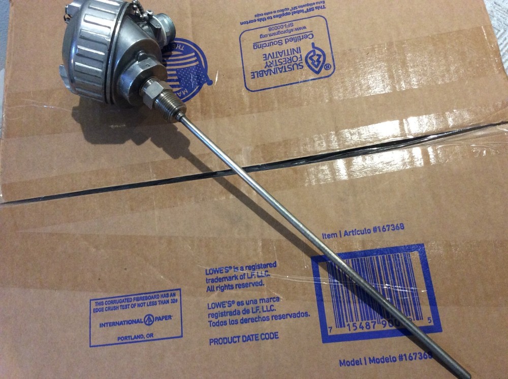 Pyromation Thermocouple with Connection Head Used