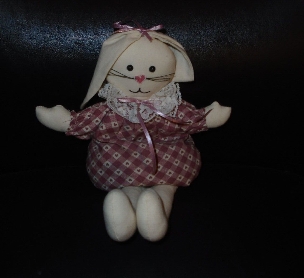 HANDMADE CLOTH BUNNY SHELF SITTER