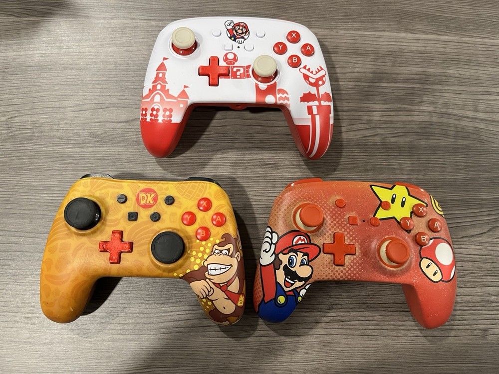 Lot of 3 PowerA Assorted Enhanced Wired Controller for Nintendo Switch