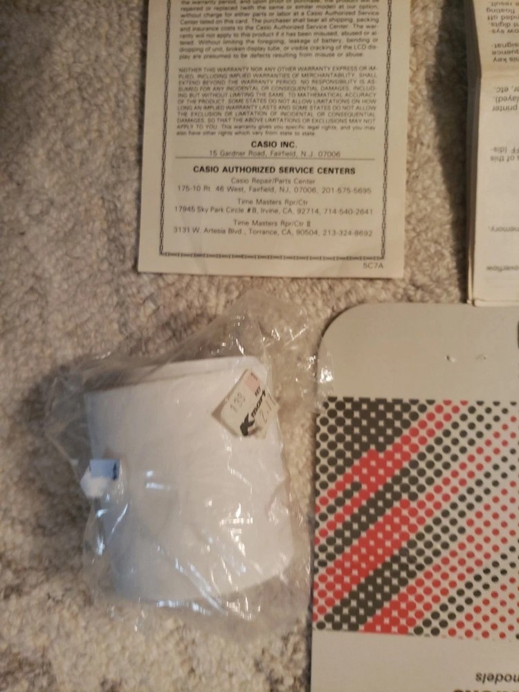 Vintage Casio HR-8 Portable Printer With Large 10-Digit LCD