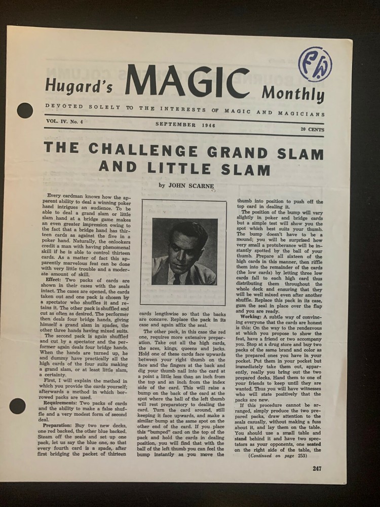HUGARD'S MAGIC MONTHLY - ORIGINAL Individual, single Issues