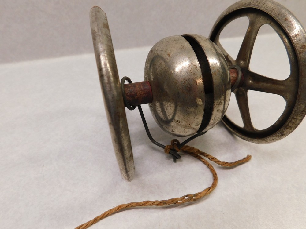 Vintage Steel Pull Toy, Wheels, Bell Ringing