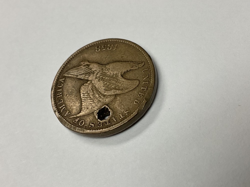 1858 1c Flying Eagle Cent Penny