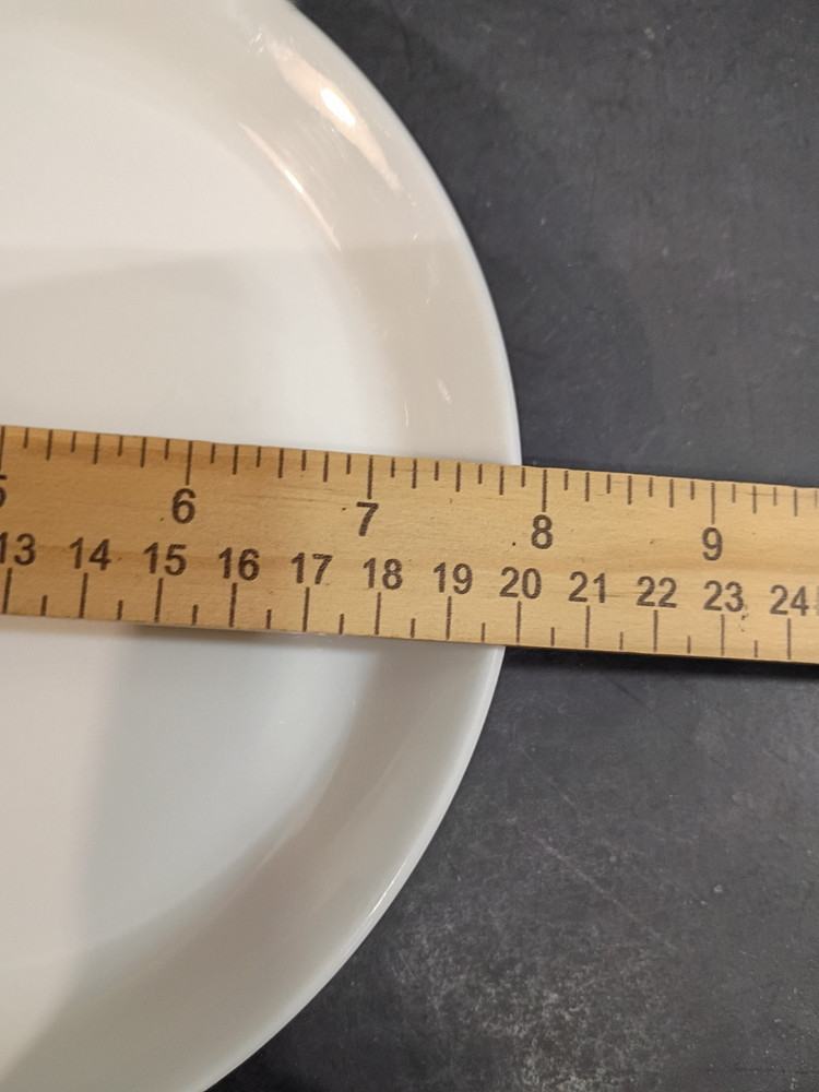 Form Shenango cheese plate white Approx. 8" diameter VGC