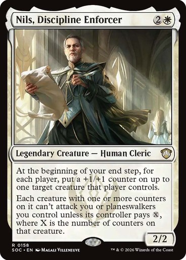 NM Nils, Discipline Enforcer, MTG, Strixhaven Commander, Magic, 158