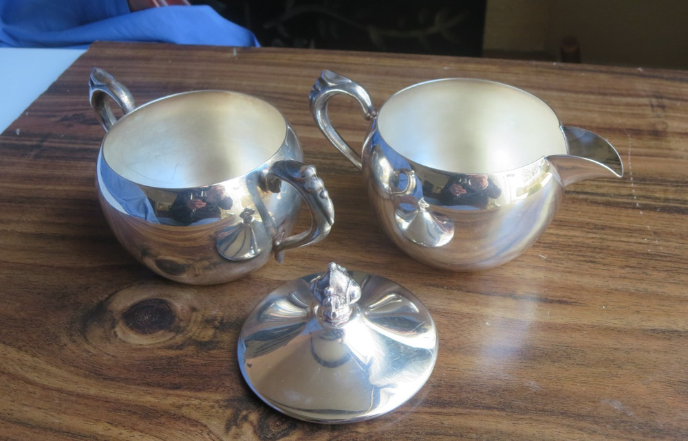 Silver Plate Sugar and Cream Set