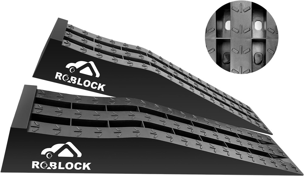 Portable Low Profile Heavy Duty Car Garage Ramp for Oil Changes and Jack Support