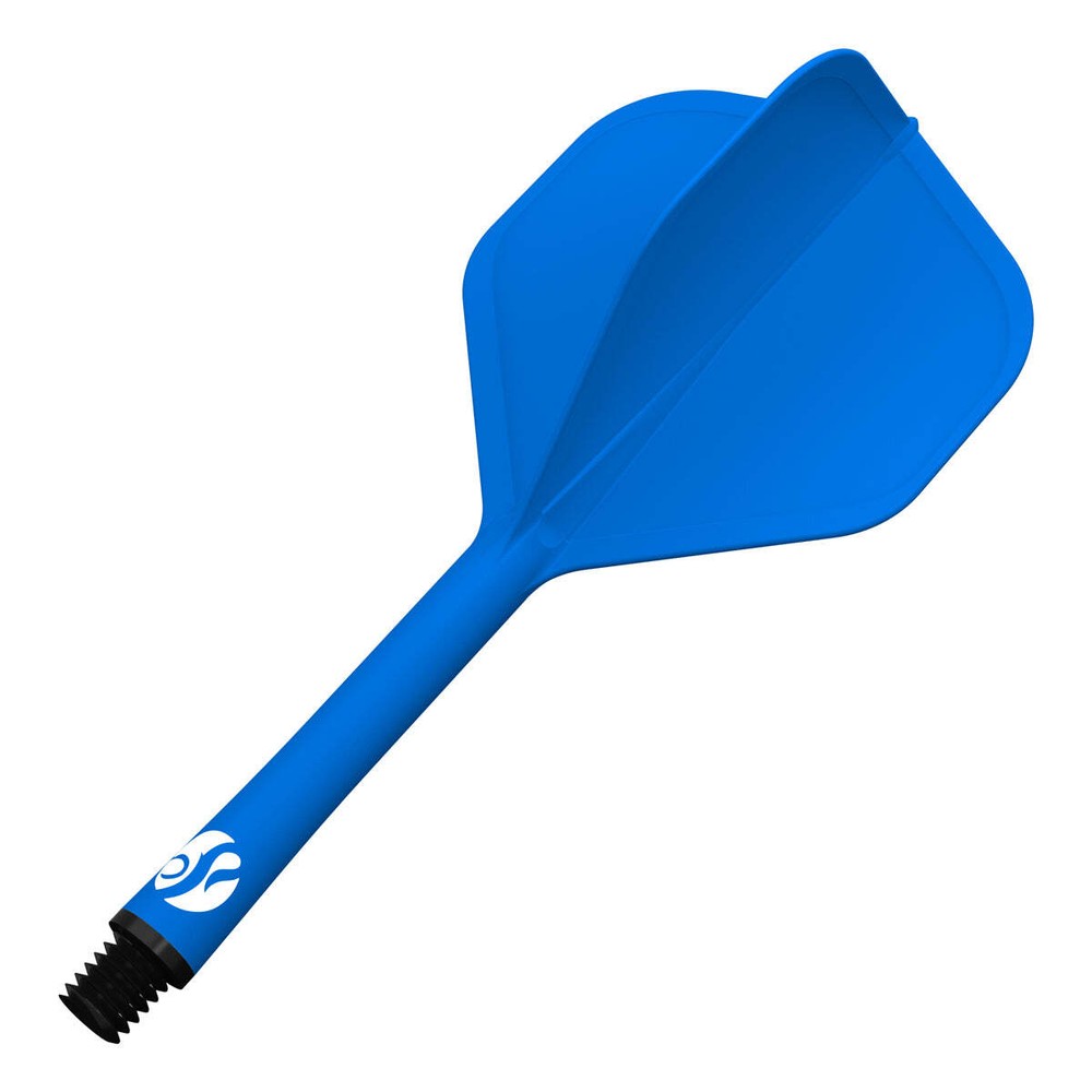 Shot Flight Deck One Piece Dart Flight and Shaft System Blue Medium