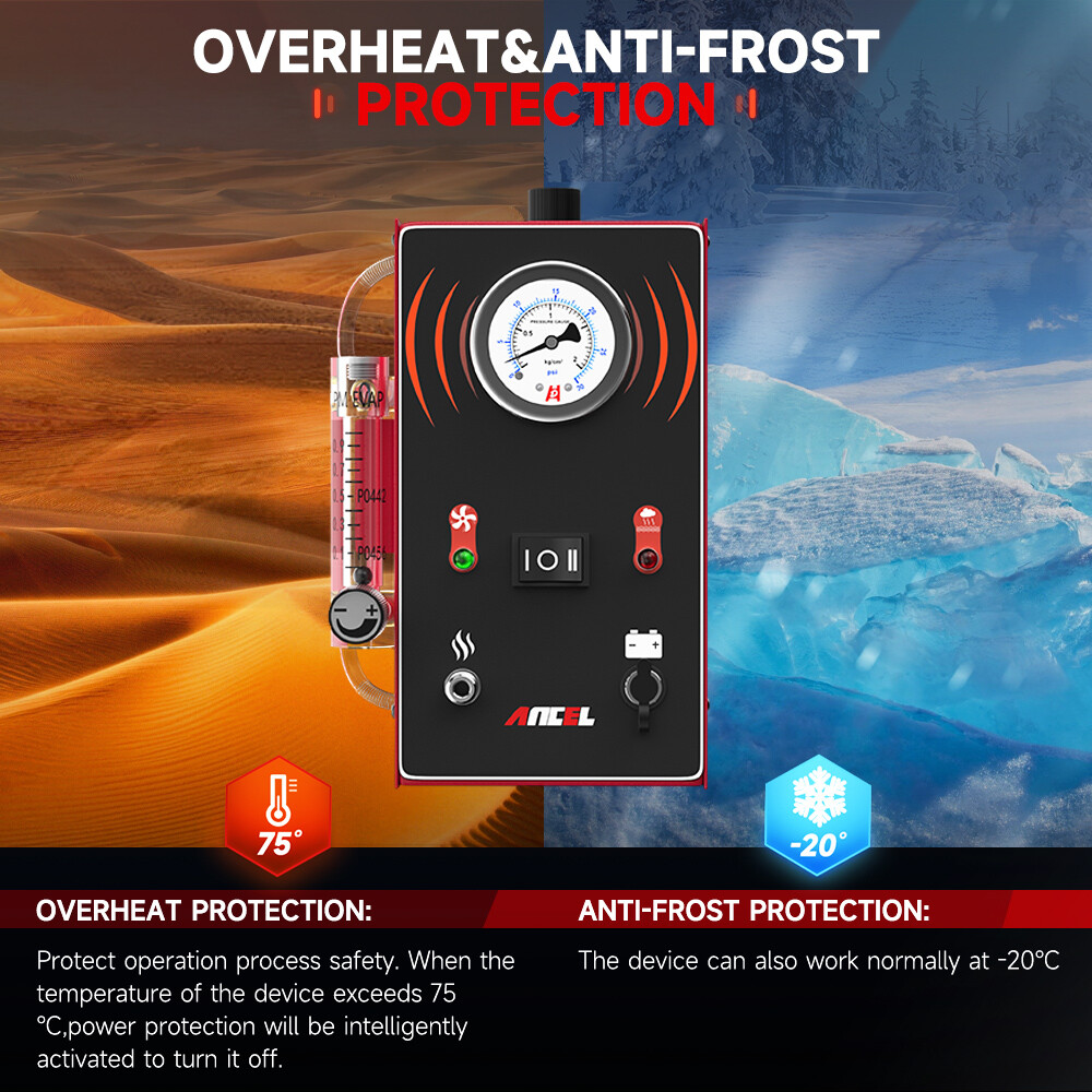 Auto EVAP Smoke Machine Leakage Detection Tester Pipe Vacuum System Diagnostic