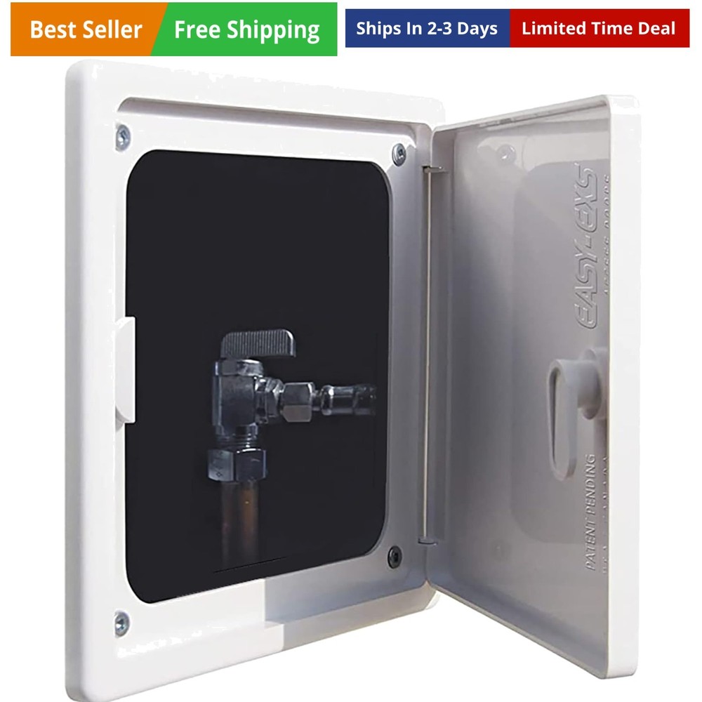 Access Panel 8x8 with Door Max Service Opening 6.5x6.5 Plastic White Medium 8...