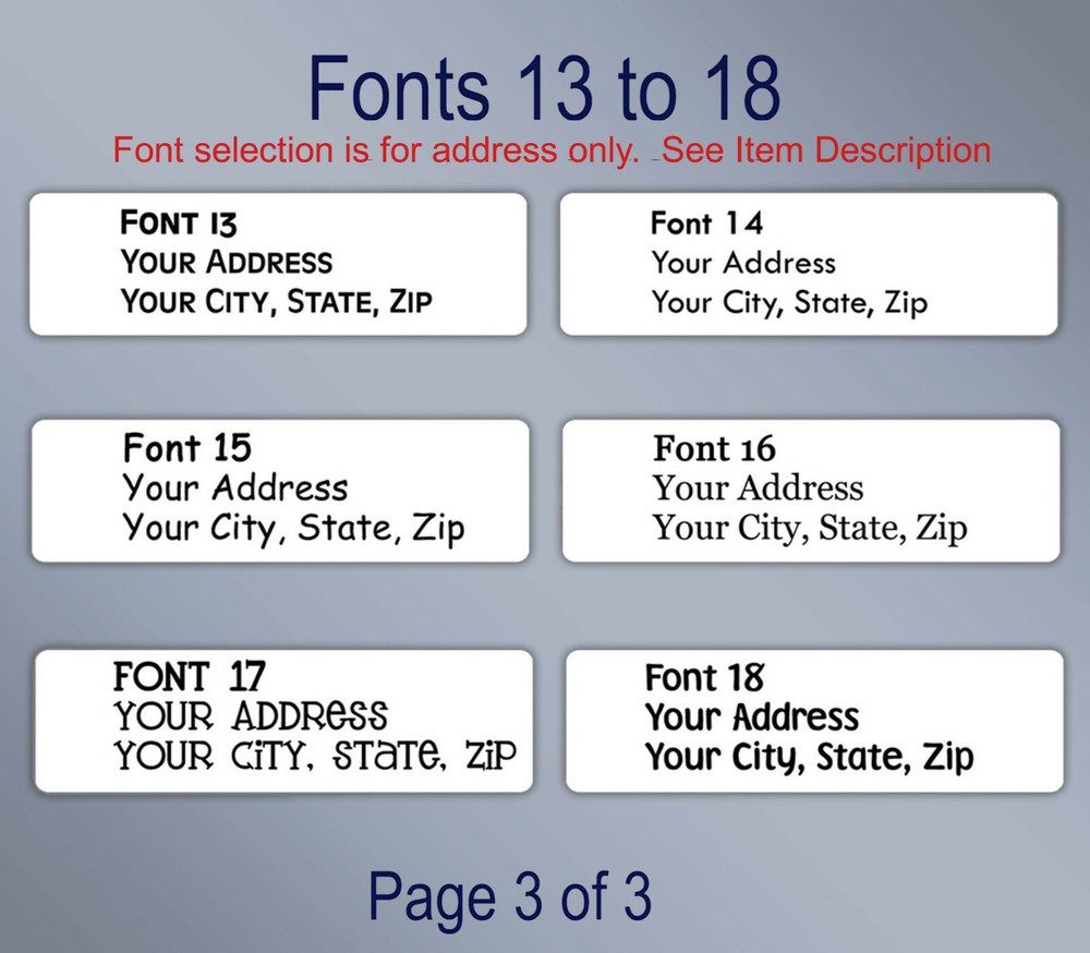 30 Personalized GLOSSY 1 x 2.63 Inch Return Address Monogram Brush Script Labels