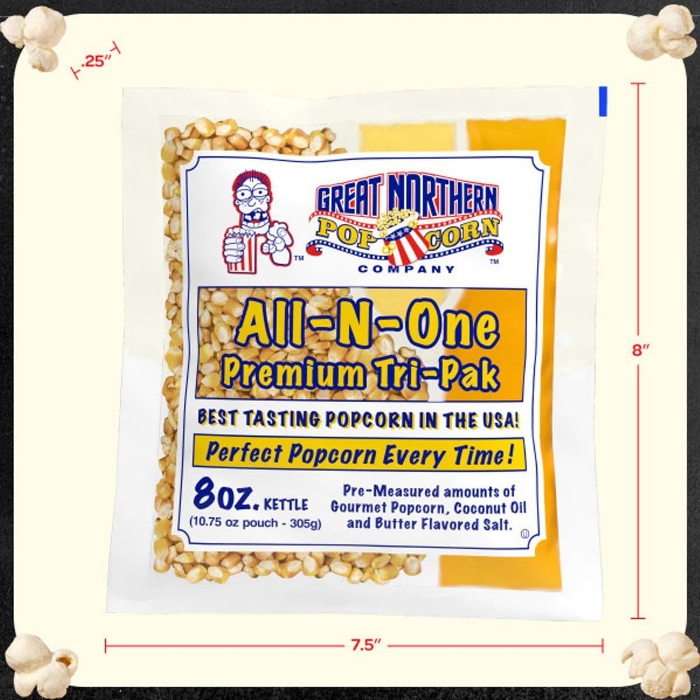 Gourmet Popcorn Kernel & Salt Packets by Great Northern