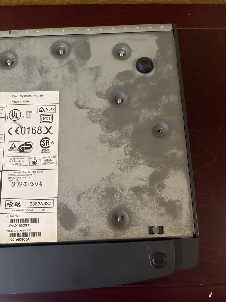 Cisco uBR924 Cable Modem Router – No Cables – Untested