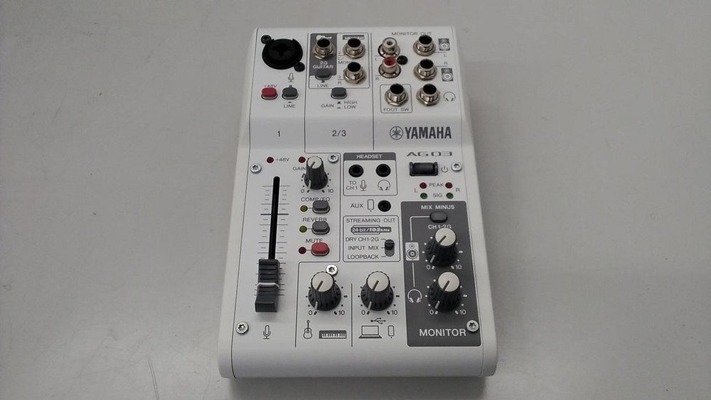 Yamaha AG03 MK2 Compact Mixer USB Audio Interface 3-Channel Mixing Console
