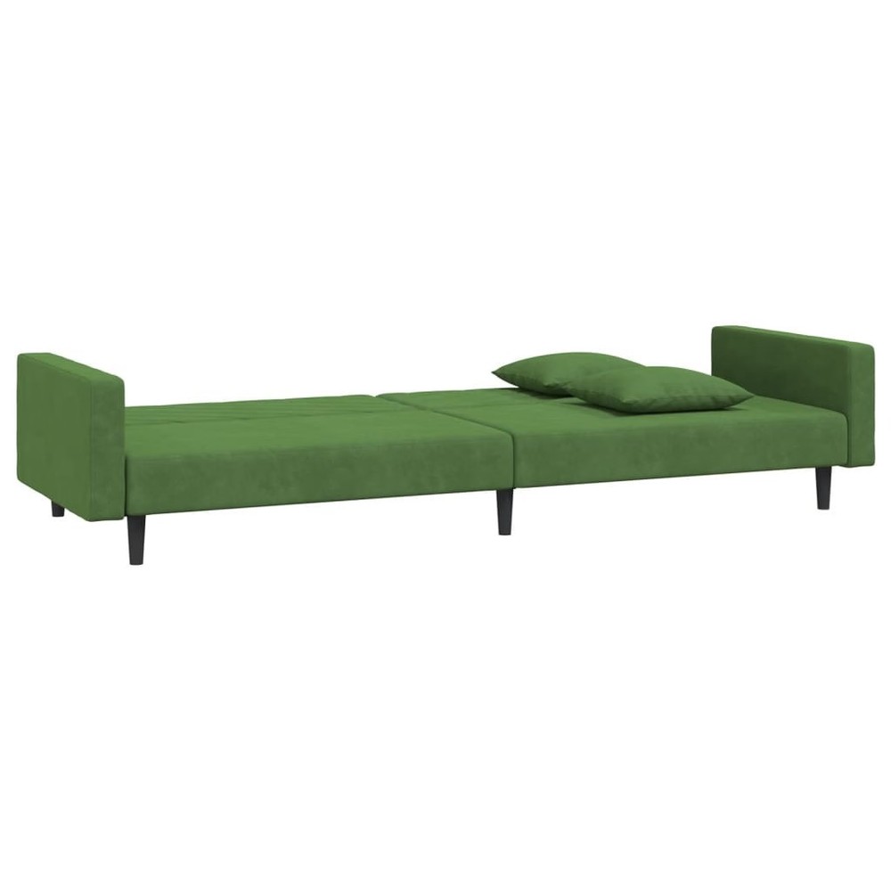 Sofa Bed Dark Green Velvet (100% polyester) Standard