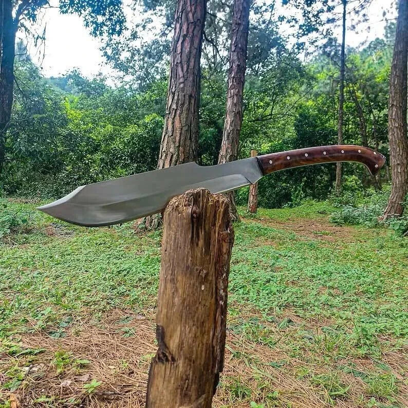CUSTOM HANDMADE D2 TOOL STEEL COMBAT MACHETE KNIFE SURVIVAL KNIFE