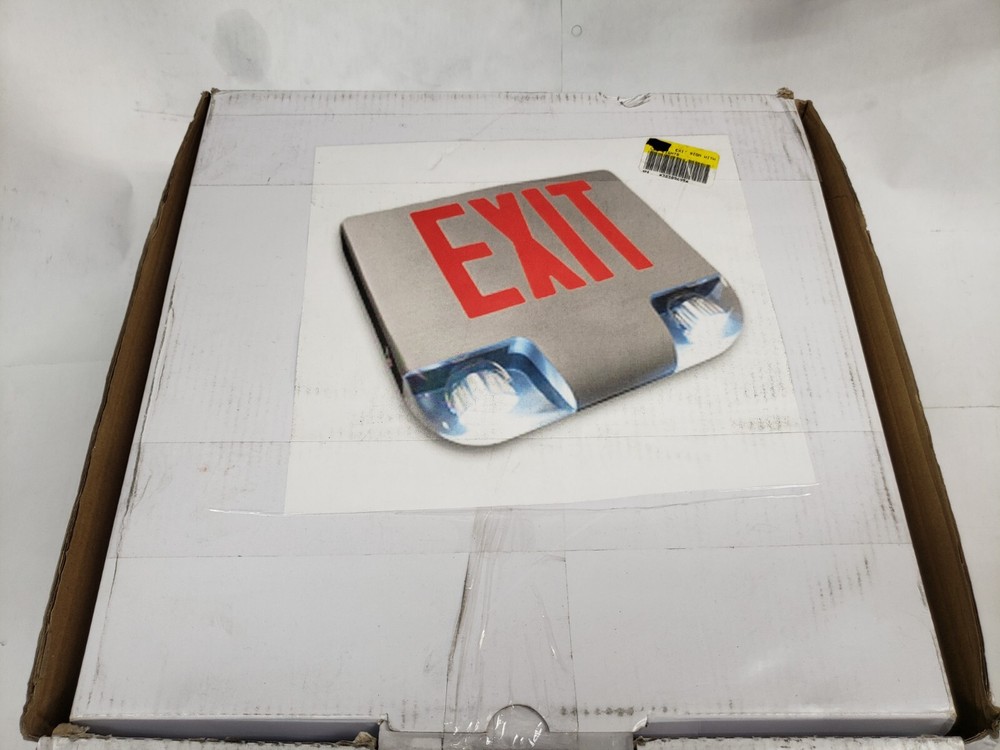 Unbranded Wet Location Combo LED Exit/Emergency Light, Double Face