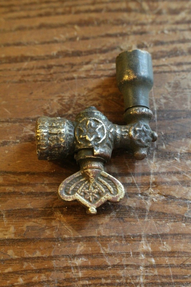 Small Ornate Brass Shut Off Valve