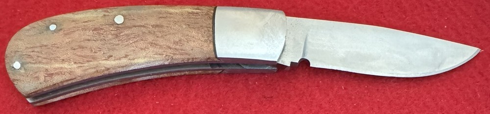 Jeff Cover Custom Single Blade Folding Knife, Rag Micarta