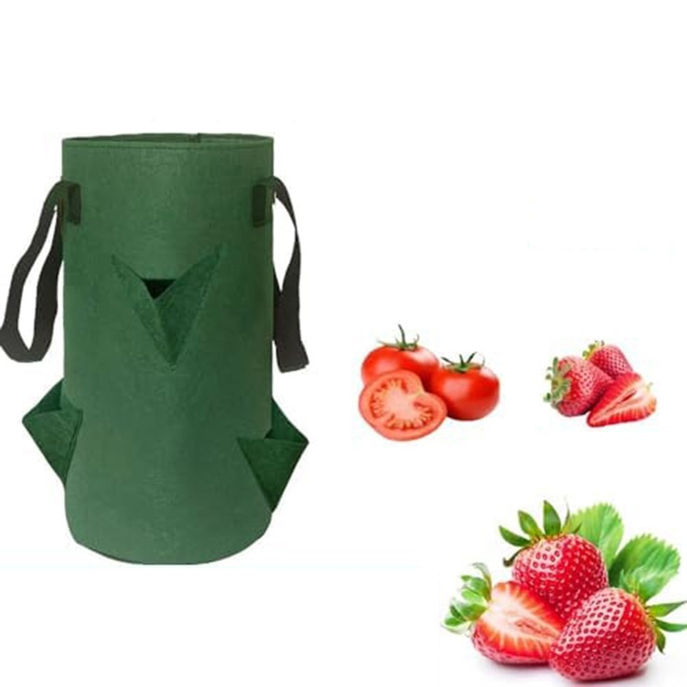 Compact Gardening Solution 4 Pack of Space Saving NonWoven Vegetable Planters