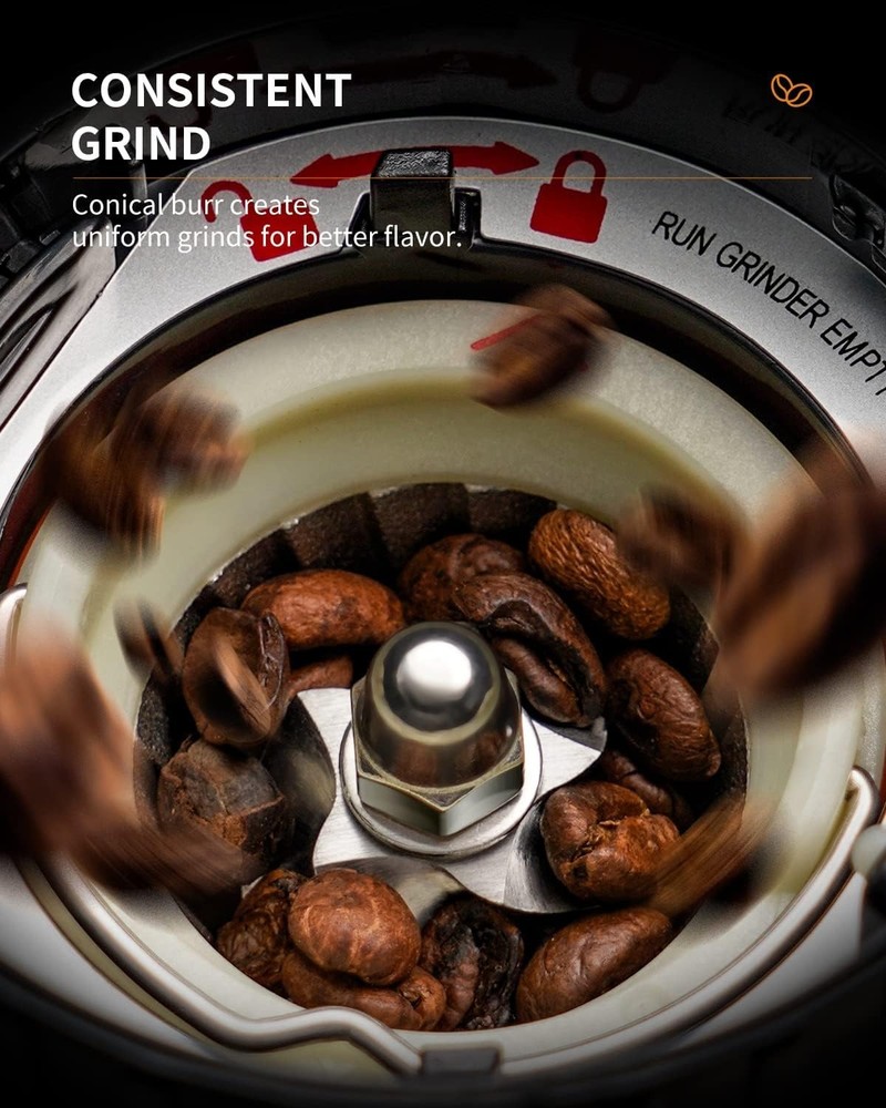 Ultimate Coffee Experience - 48 Grind Settings & Precision Timer Coffee Grinder