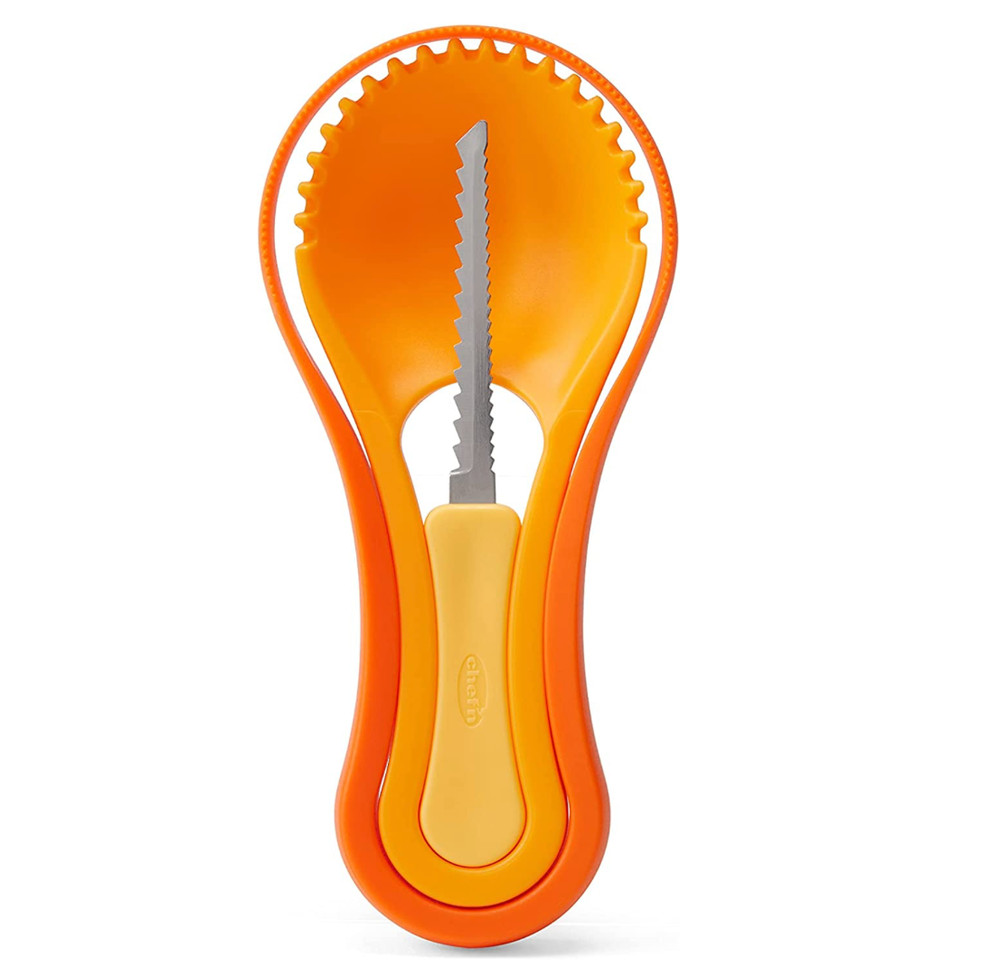 Chef'n 3-in-1 Nesting Pumpkin Tool Set, 8 inches, Orange