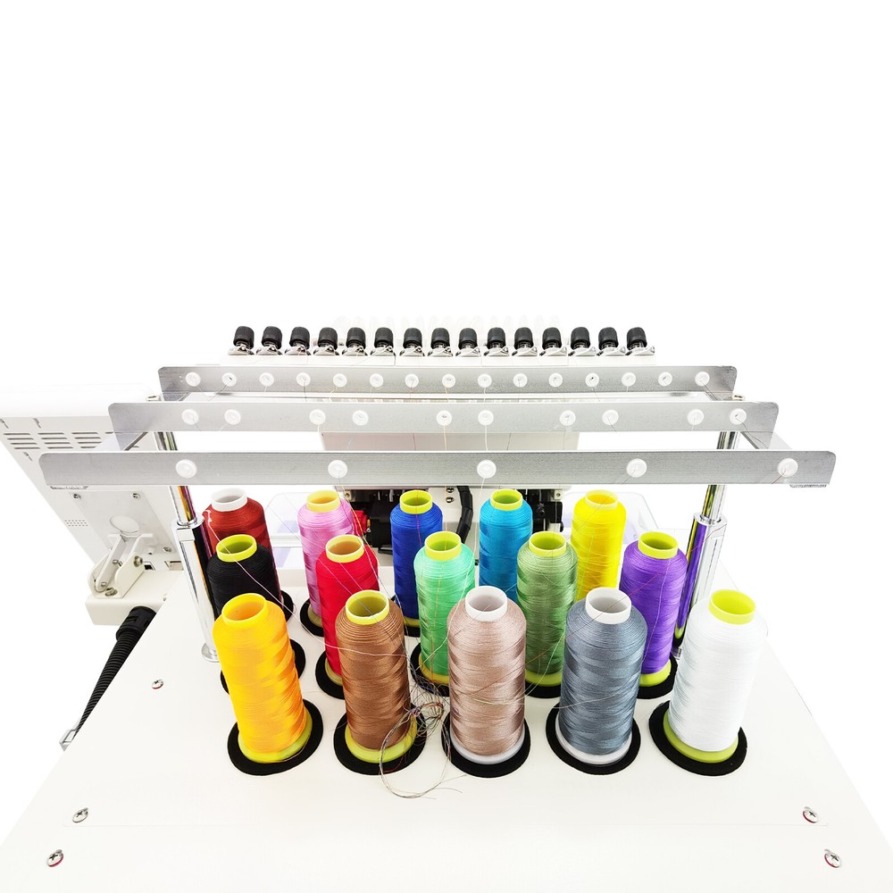 Single Head 15 Needle Embroidery Machine High Speed Automatic Stitchwork Pattern