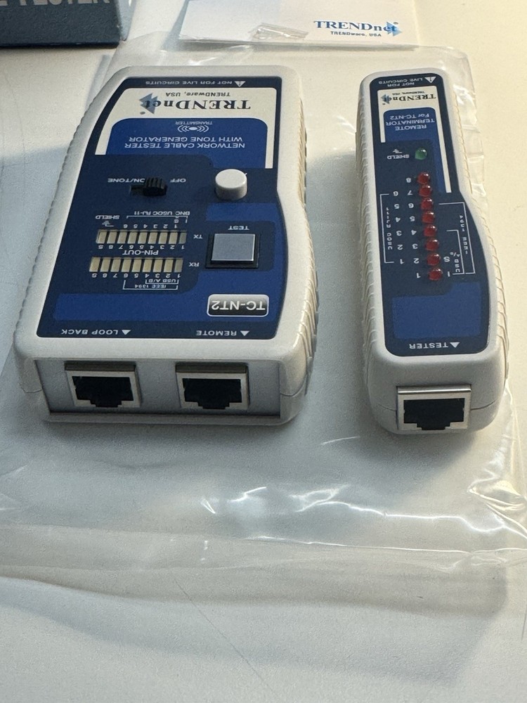 Trendnet TC-NT2 Network Cable Tester & Remote + Case and Test Adapterrs and Man