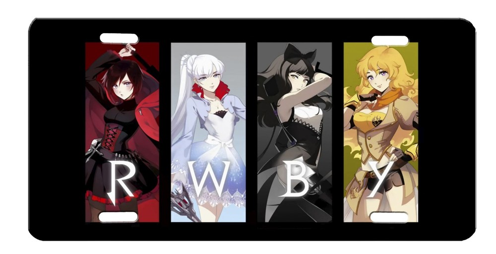 RWBY High Gloss License Plate Anime Ruby Weiss Blake Yang Variations