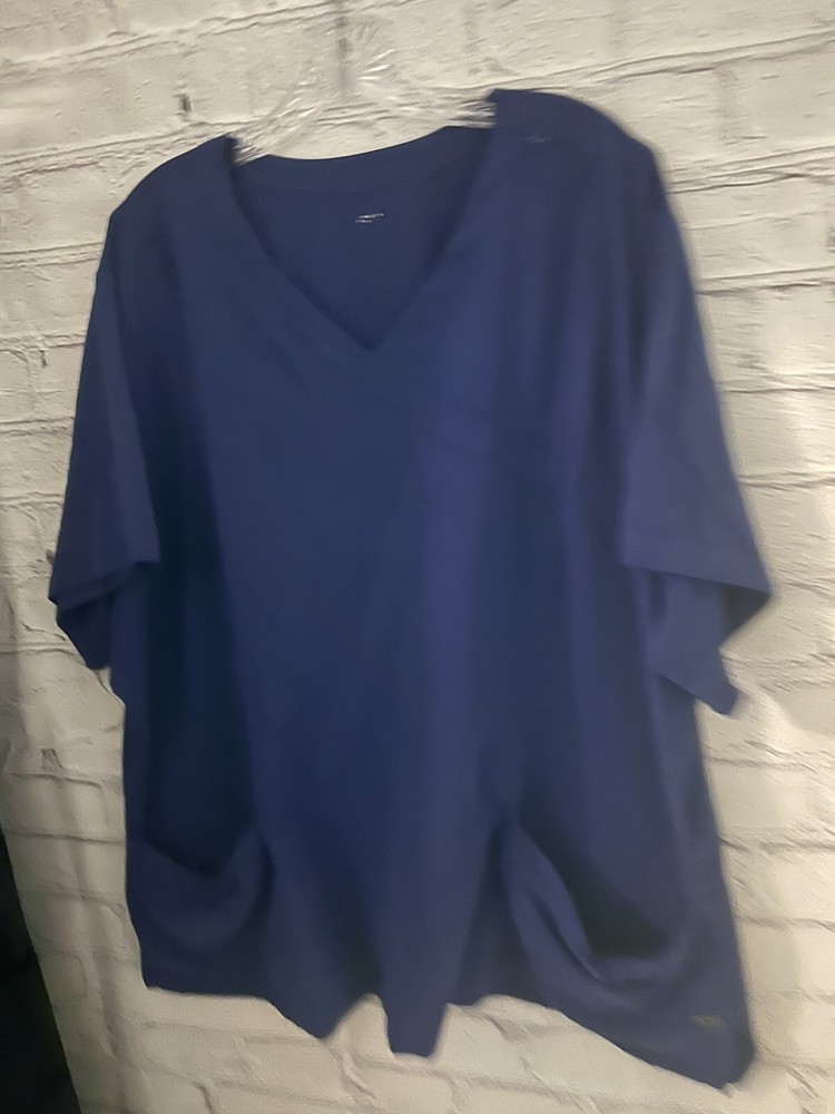 Jockey Solid Blue Scrub V-Neck STRETCH Plus Women's Size 3X