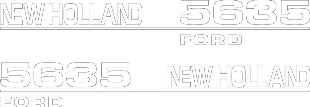 5635 New Holland Tractor Decal Set