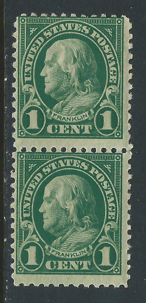 Bigjake:#552, 1 cent Franklin Pair  -  *NH