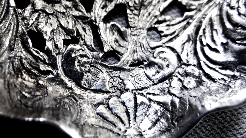 GERMAN 800 SILVER BONBON SPOON C1900 5 3/4"