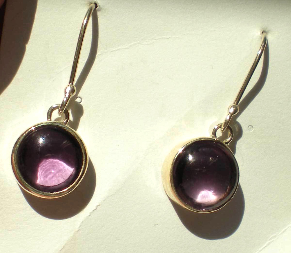 Amethyst Earrings - Sterling Silver j365