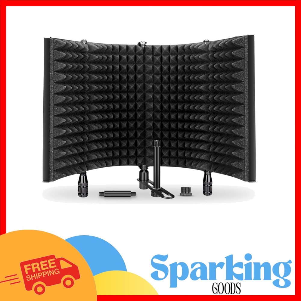 Studio Microphone Isolation Shield with Pop Filter - Enhanced Vocal Clarity